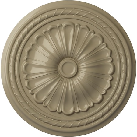 Ekena Millwork Alexa Ceiling Medallion (Fits Canopies up to 2 7/8"), Hand-Painted Gobi Desert, 20 1/2"OD x 1 7/8"P CM20ALGDF